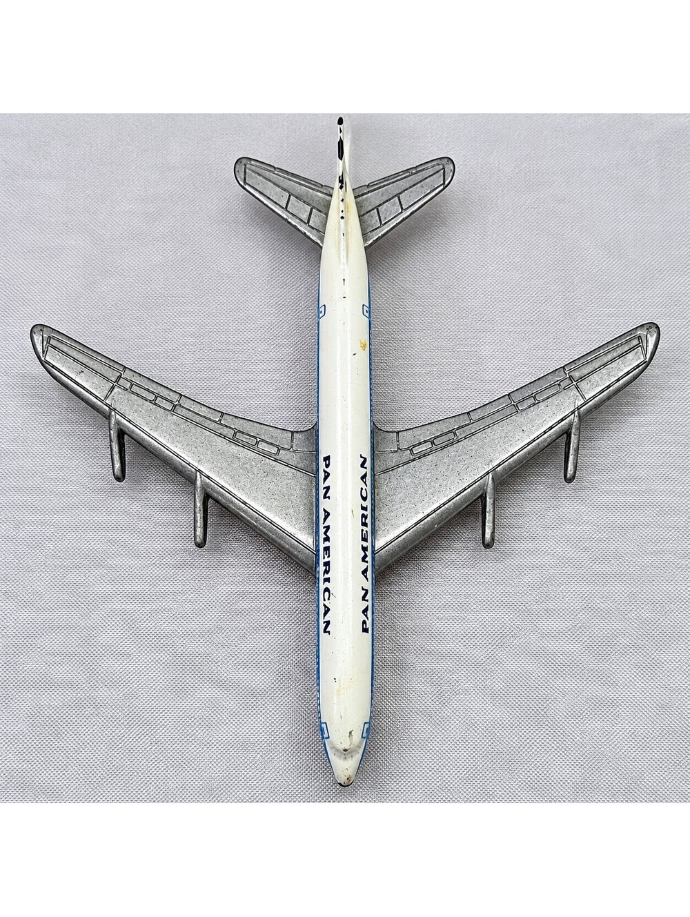 Vintage Playart Pan Am Boeing 707 Diecast Airplane #741 Hong Kong 1970s